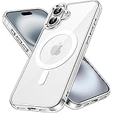 JETech iPhone 16用 マグネットケース (クリア) | MagSafe対応・耐衝撃バンパースマホカバー・傷防止・クリア背面