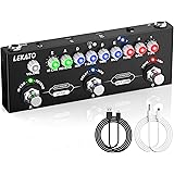 LEKATO オーバードライブ ギターマルチエフェクトペダル IRローディング付き 9つのAMPモード ディレイリバーブ CHORUSエフェクトペダル エレクトリックギターベース用 内蔵バッテリー 黒