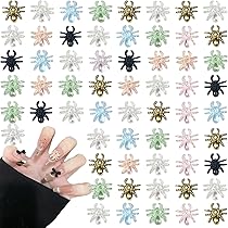 Amazon | ネイルパーツ ハロウィン 100個セット 3D 立体 クモ