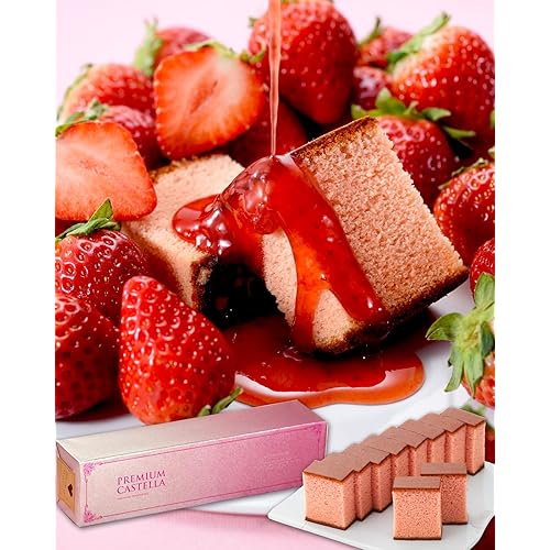 長崎心泉堂 ホワイトデー お返し 和菓子 お菓子 いちご カステラ 0.5号 ギフト ケーキ ストロベリー 手提げ袋付き WD1J