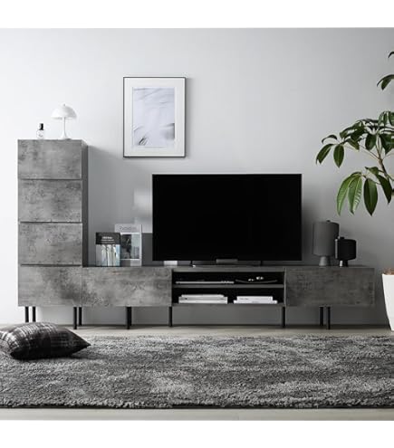 Amazon｜RASIK テレビ台 収納 2点セット (テレビボード150cm幅 +