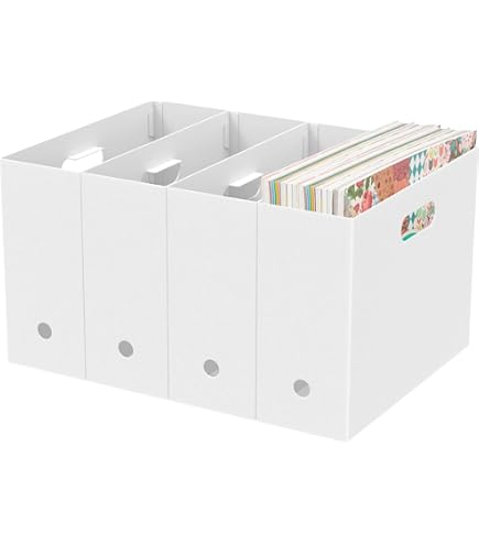 Amazon | Powanfity ファイルボックス 4枚組 A4 横 プラスチック 持ち