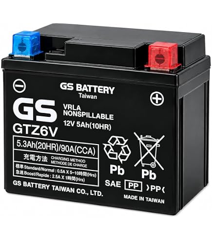 Amazon | ベトナムGSバッテリー GTZ6V 初期充電済み 1年補償 DUNK AF74