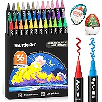 Amazon | Shuttle Art アクリルマーカー ドット・ブラシペン先
