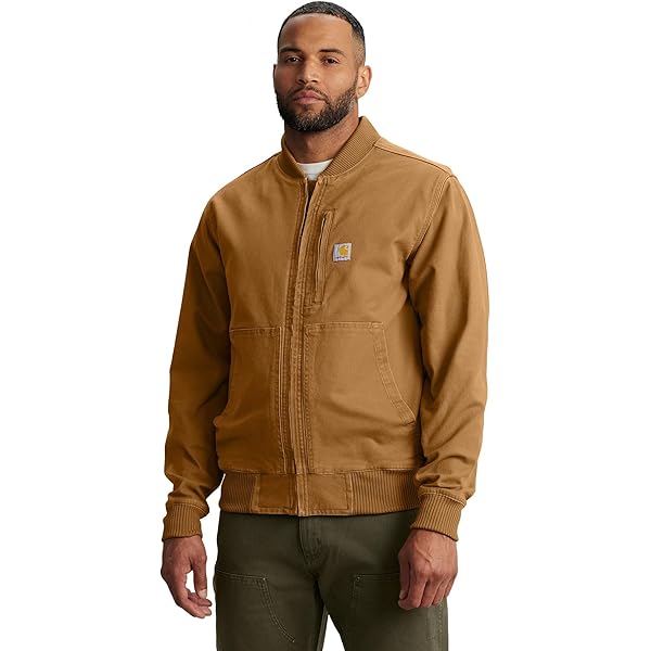Amazon | Carhartt ボーイズ フランネル裏地付きフード付きキャンバス