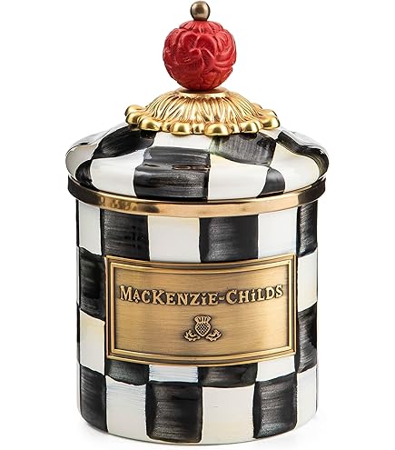 Amazon | MacKenzie-Childs Courtly Check Enamel Tea Kettle 2 Quart