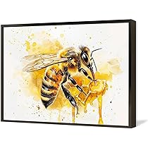 蜂 蜜蜂 熊蜂 丸蜂 昆虫 花 縁起物 原画 アート 絵画 画家 クレパス画 Amazon.co.jp: 蜂 蜜蜂 熊蜂 丸蜂 昆虫 花 縁起物 原画 アート