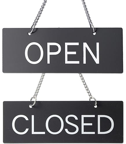 Amazon | Open Closed Sliding Sign (Gray) | 店舗看板 | 文房具