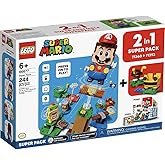 Lego 66677 Super Mario 2 in 1 Super Pack Building Kit (Contains Lego 71360 Adventures with Mario and Lego 71393 Bee Mario) Co