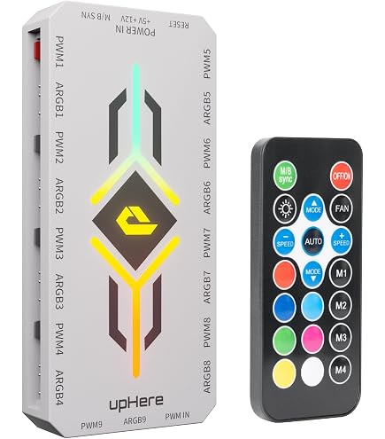 Amazon.co.jp: upHere ファンコントローラー ARGB 12PWMポート+12ARGB