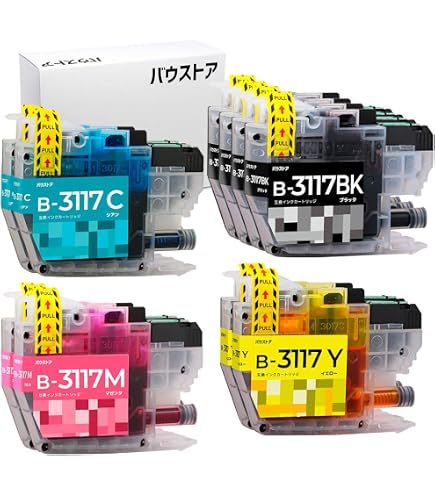Amazon.co.jp: ブラザー用LC3117インク LC317-4PK互換インク