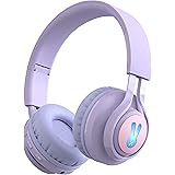 SITOAT 子供ヘッドホン Bluetoothヘッドホン 85db音量制限 聴覚保護 ワイヤレス ヘッドフォン マイク付き オンライン授業 音楽 会話 キッズモード 通常モード 無線有線両用 LED ライト 子供 成人 兼用 スマートホン ゲーム機