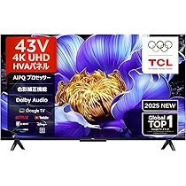 Amazon.co.jp: 【Amazon.co.jp限定】TCL テレビ 43V型 4K 液晶 43V6C W