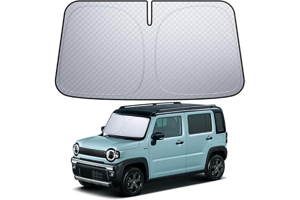 【6層断熱素材】 Lamicall スズキ ハスラー MR52S MR92S型 2代目 車 フロントガラス サンシェード | 車サンシェード 日除け 車 クルマ フロント サンシェード 車用 フロントガラス サンシェード クルマ 折り畳み式 カーシェ
