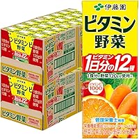 伊藤園 - 【 送料無料 あす楽 】  伊藤園 ビタミン野菜 200ml 紙パック 96本 セット ( ４ケース ) まとめ買い Amazon.co.jp: 伊藤園 ビタミン野菜 200ml 紙パック96本入【3～4