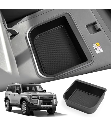 Hasaller Boîte Rangement Console Centrale Voiture - Porte-Gobelet Toyota Prado LC250 GX550 Land Cruiser 250 2024-2025