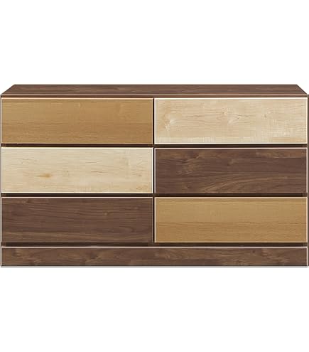 Amazon｜関家具 大川家具 nakakei ローチェスト マルーン2 120cm幅