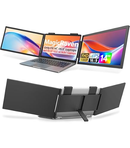 Amazon.co.jp: ALLVIA Triple Portable Monitor for Laptop 14”,Triple