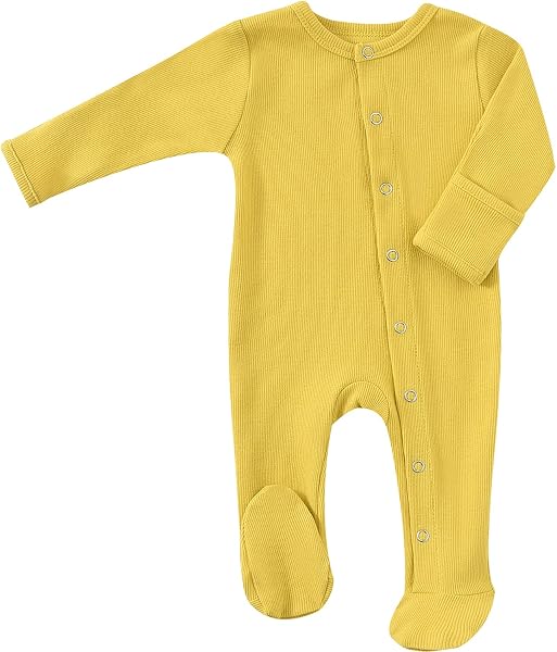 KISBINI Baby Clothes, Romper, Long Sleeve, Coverall, Cotton, Footed Pajamas, Newborn Underwear, Open Front, Baby Shower, Present, Spring, Summer, Autumn, Winter, Kids, Children's Clothing, Snap - 1