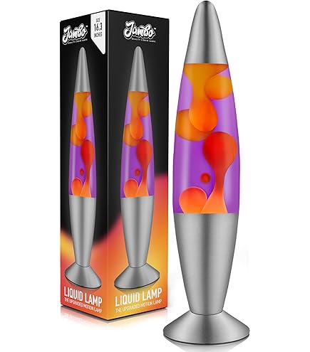 Amazon.co.jp: レトロ ロケット ラバランプ オレンジ/イエロー