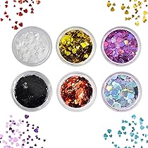 Amazon.co.jp: happykau ネイル ハート型 6個セット ホログラム