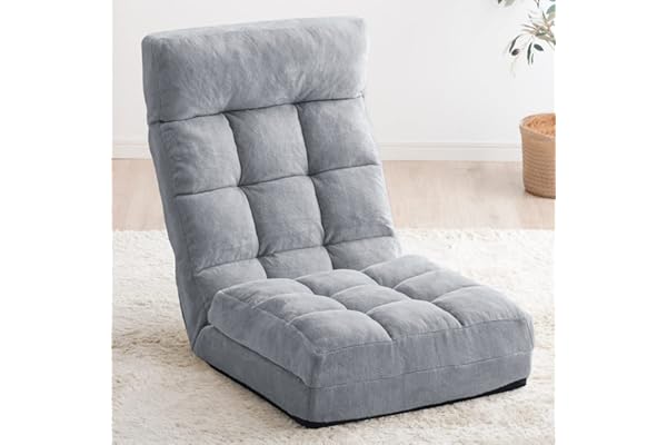 Tansu no Gen 15210104 (101317) 3-way Reclining Floor Chair, Plush, 42 Positions, Compact, Folding, Seats 1, Sofa-Style, Cute