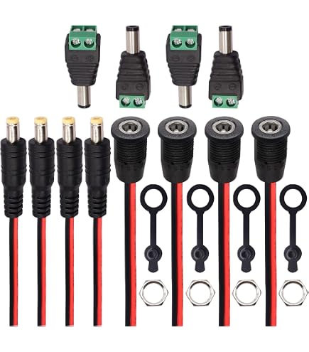 VONVOFF 20 Pairs 3-Pin JST SM Connectors - 20AWG 15cm Wires, Male & Female LED Strip Connectors