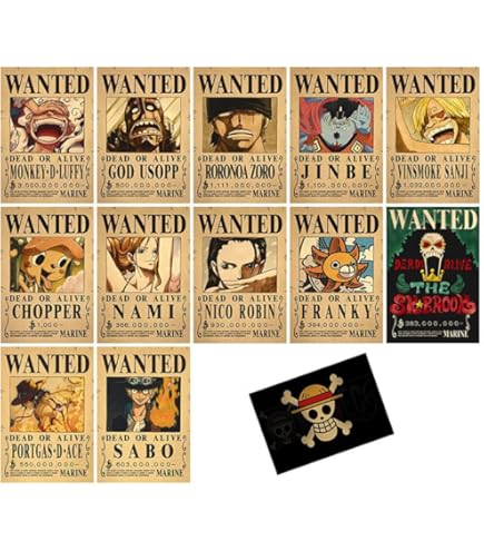 Amazon.co.jp: One piece ワンピース 手配書ポスター 海軍公式手配書 
