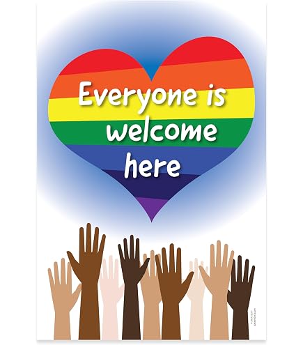 Everyone is Welcome Here Poster Laminated 12