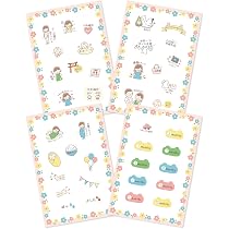 Amazon.co.jp: 母子手帳おめかしーるA 母子手帳シール マタニティ