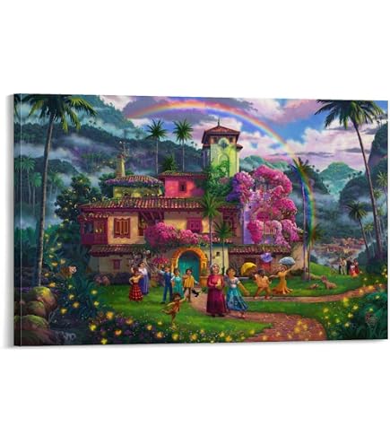 Amazon.co.jp: 西洋絵画 キャラクター大集合 The Happiest Street on