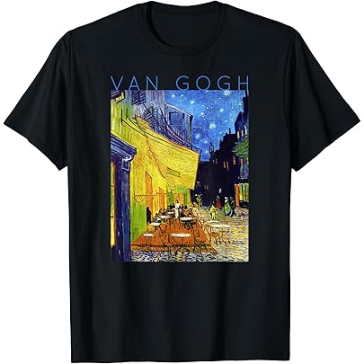 Amazon | ゴッホ 星月夜 - 芸術家のためのアート Tシャツ | Tシャツ