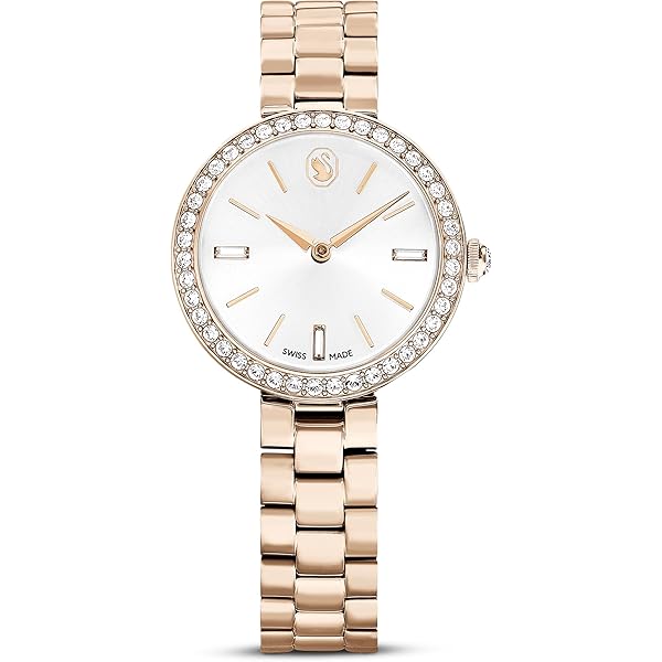 スワロフスキー　時計　Illumina ウォッチ Illumina watch, Swiss Made, Metal bracelet, Gold tone, Champagne