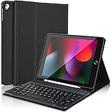 【2024革新モデル】 iPad キーボード 9.7 インチ - ipad 第6世代 第5世代 キーボード ケース 人気 超軽量 脱着式 iPad Pro 9.7/Air2/Air兼用 ペンシルホルダー付き Bluetoothキーボードカバー 耐衝撃