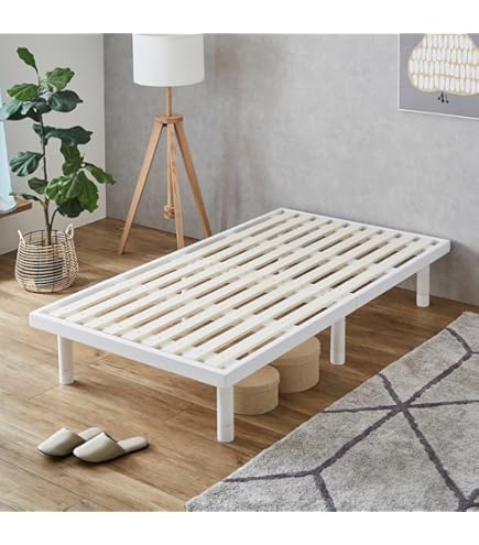 Amazon｜[山善] 頑丈設計 ベッドフレーム すのこベッド セミダブル 幅