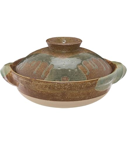 美品　伊賀土鍋 刷毛目 大 （約3～5人用）日本製 民芸 Amazon｜長谷製陶 伊賀 土鍋 大 3-5人用 約31cm 約3600ml 直火 用 刷毛