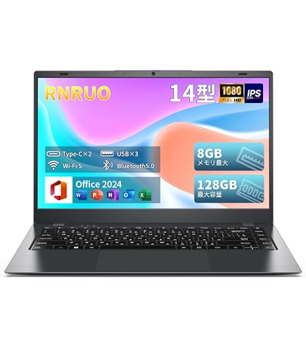 Amazon.co.jp: RNRUO 14インチノートパソコン Office2024搭載 12GB
