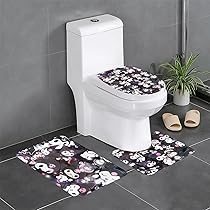 Amazon｜クロミ ちゃん 3点セット トイレマット フタカバー 便座