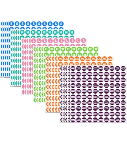 Amazon.co.jp: サイズシール アパレル 500枚×7サイズセット(3500枚