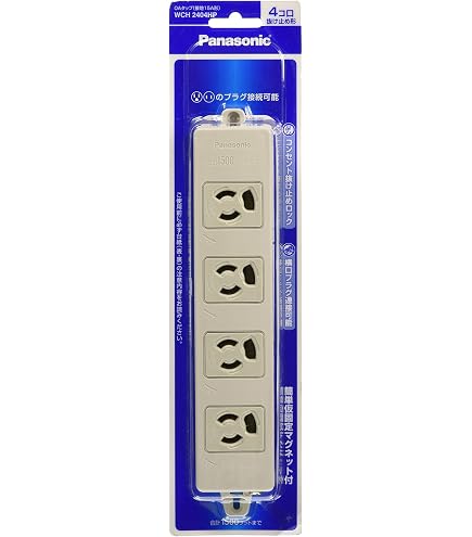 Amazon.co.jp: パナソニック(Panasonic) OAタップ 接地15A抜け止め形 4 
