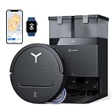 【超薄全能型】ECOVACS(エコバックス) T50 OMNI ロボット掃除機 15000Pa強力吸引 加圧回転式デュアルモップ 水拭き 両用 毛絡まない モップ洗浄 自動ゴミ収集 高精度マッピング お掃除ロボット ブラック