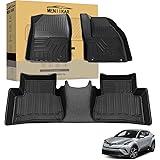 MENIIKAR トヨタ C-HR 3Dのフロアマット＆ラゲッジマット ハイブリッド専用 立体カーマット H28.12- CHR フロアマット 防水 耐摩擦 耐汚れ セカンドマット 抗菌 TPE素材 カスタムパーツ 車種専用設計 取付簡単 保護パーツ