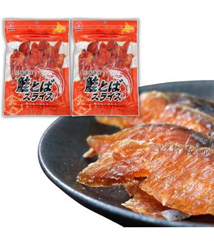 Amazon | 江戸屋 北海道産 鮭とばスライス 38g×2袋 | ノーブランド品