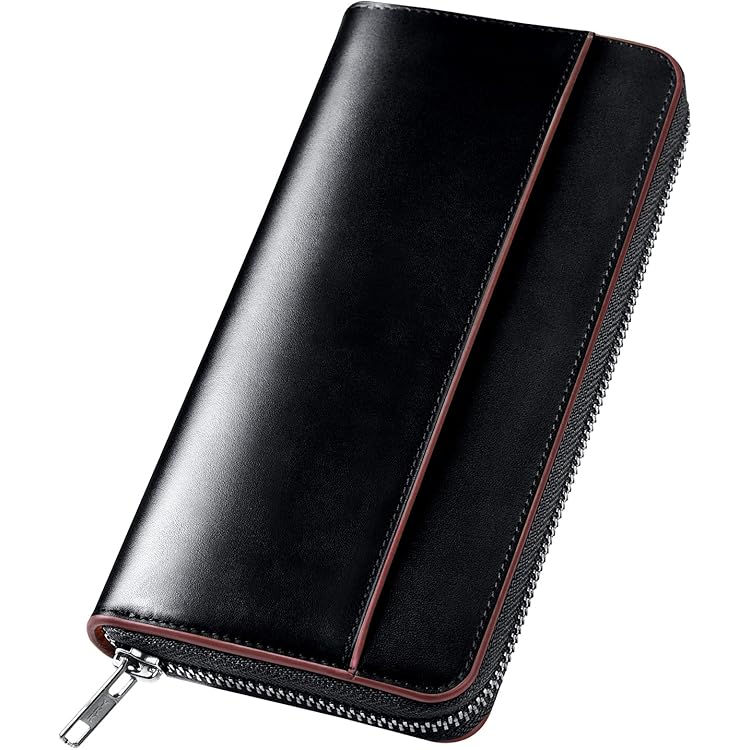 Interestring財布 メンズ 長財布 栃木レザー 本革財布 大容量 YKKジッパー 一流財布職人による制作 盗難防止 財布 小銭入れ 紳士 ビジネ Amazon | Interestring財布 メンズ 長財布 栃木レザー 本革財布 大容量