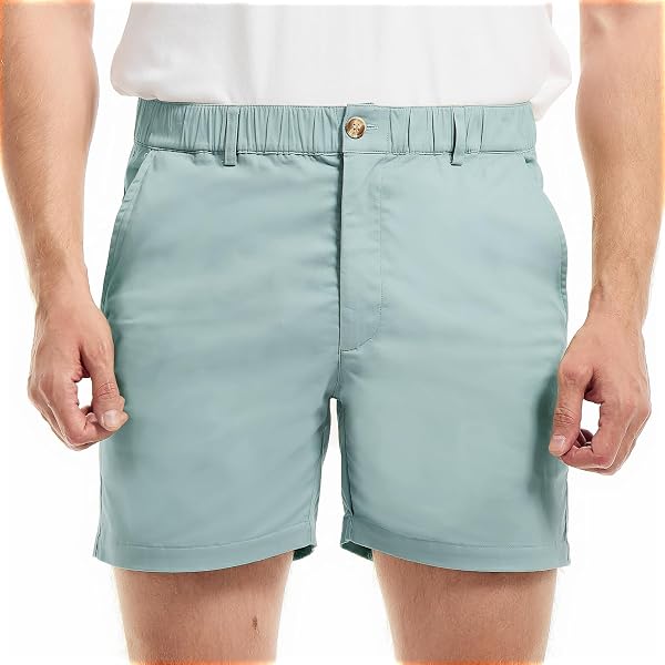 Meripex Apparel Mens 5.5\" Inseam Elastic-Waist Shorts 4-Way Stretch