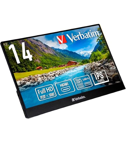Amazon.co.jp: Verbatim ポータブルタッチスクリーンモニター 15.6