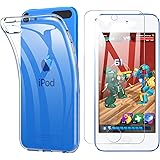 【液晶ガラスフィルム1枚付き】Pysea iPod touch 7 ケース 2019モデル 薄型 軽量 丈夫 iPod touch 6クリアケース iPod touch 5透明ケース 上質TPU 耐衝撃 落下防止 トルク iPod touch 7/6