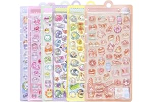 YIBOOOM シール 可愛い 立体 ごほうびシール キラキラな 女の子 デコシール 貼り付け可能 手芸用品 贈り物 携帯電話飾り用 DIY用 手帳用 (B)