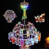 Amazon｜テキーラ 地球儀 led酒ボトルの表示棚 カクテルグラス