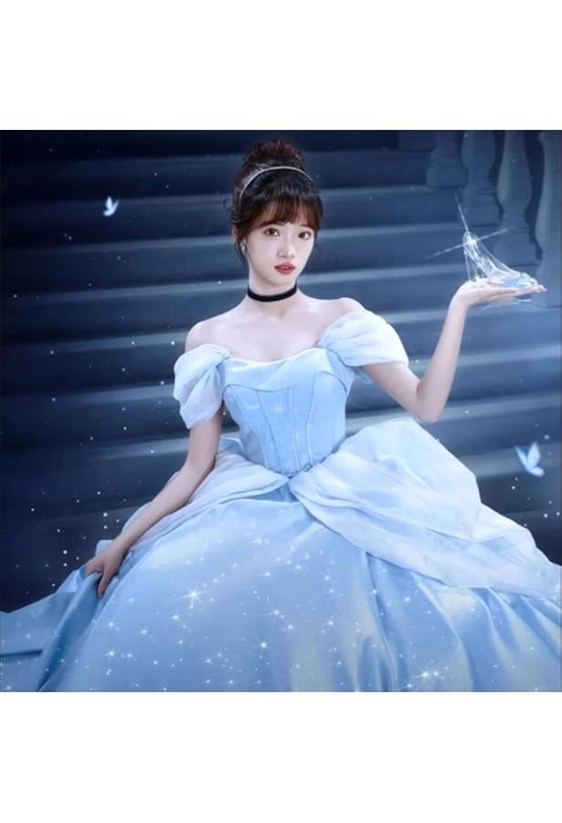 Amazon.co.jp: シンデレラ 童話 コスプレ 衣装 セット 舞踏会